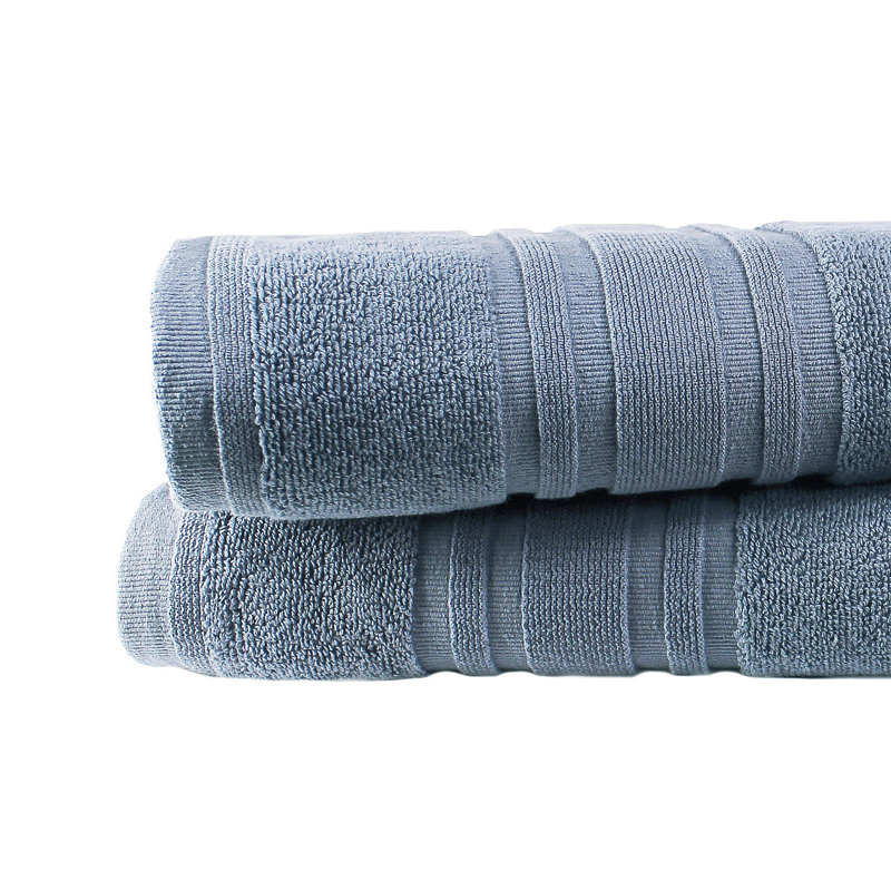 100% Cotton Plush Bath Sheet, Slate Blue
