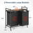 Rolling Laundry Hamper And Waste Basket Set with Handles-266658763