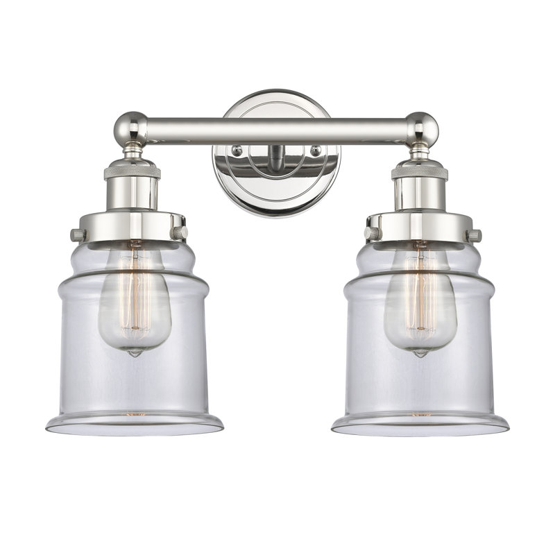 Cailen 2 - Light Dimmable Vanity Light, Clear, Polished Nickel