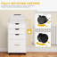 Navena 42cm Wide 4 -Drawer Mobile File Cabinet, 4 Wheels Filing Cabinets for Home & Office