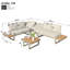2-in-1 Outdoor Lounge Set with Adjustable Reclining Chairs and Wood Coffee Table-1004881422