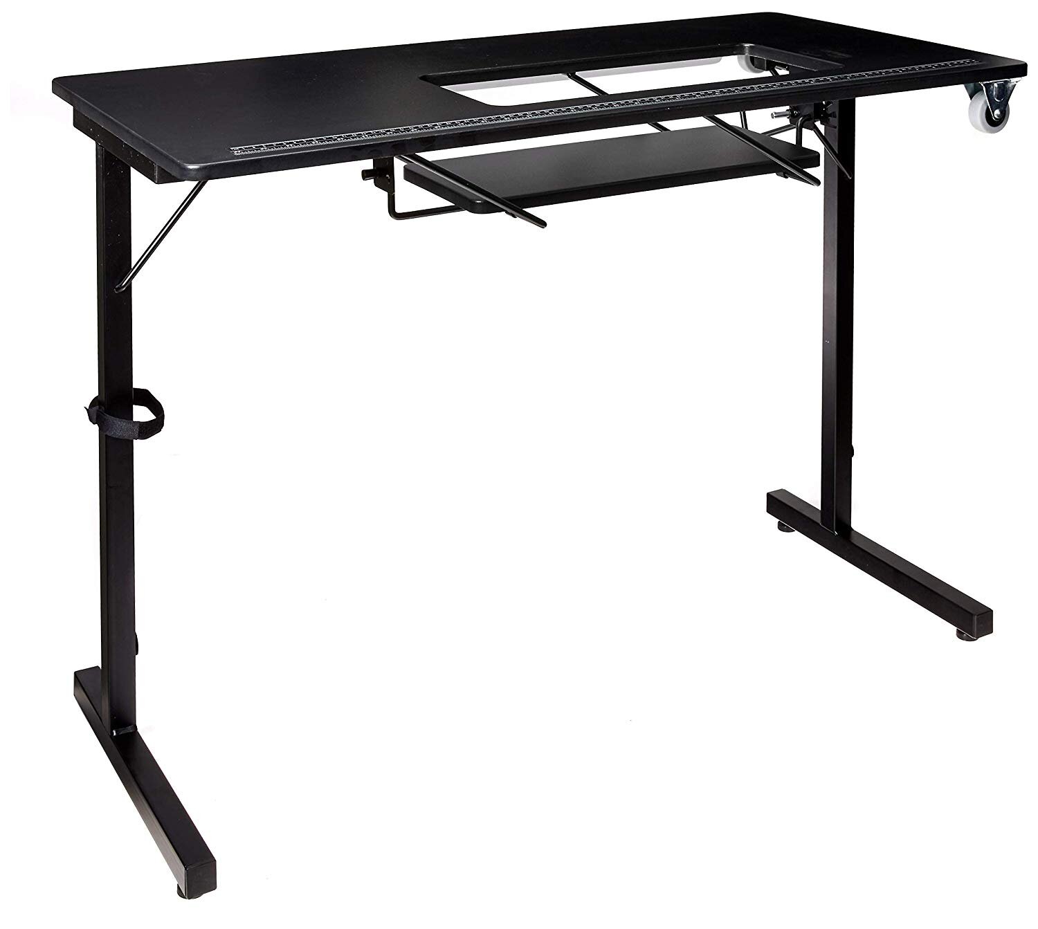 EROMMY 58 x 36 Height Adjustable Foldable Craft Table with Wheels & Reviews