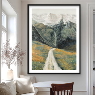 Paysage montagneux - décor de salon encadré