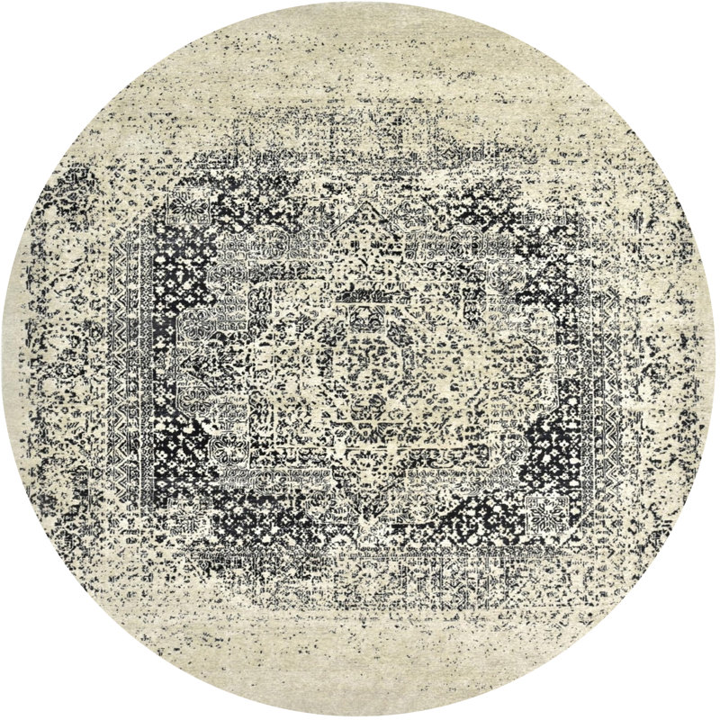 Tapis oriental gris Patrie, Rond 6 pi