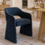 Ensemble de table de salle à manger pour 4 personnes avec table ovale extensible et 4 fauteuils rembourrés en chenille-668566045