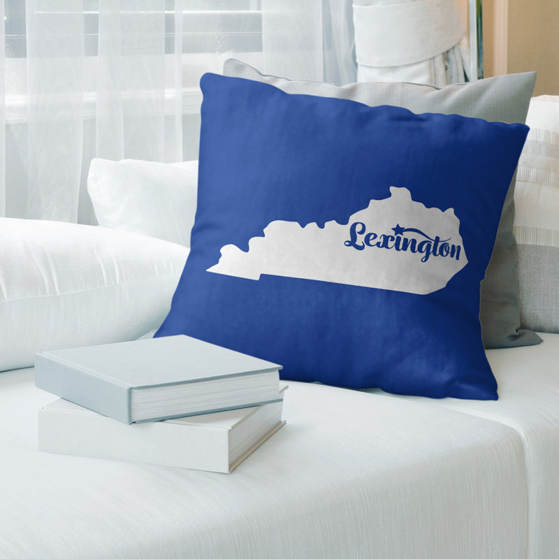 Cotton Reversible Pillow Cover, 16" x 16", Lexington, Blue/White