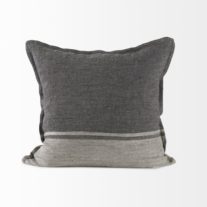 Housse de coussin gris clair et foncé