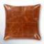 Emily Leather/Suede Throw Square Pillow-53137601