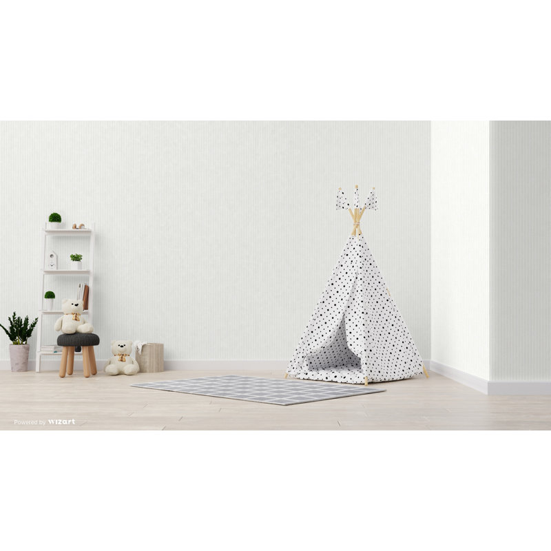 Bastian Pin Stripe 10m x 53cm Wallpaper Roll, White