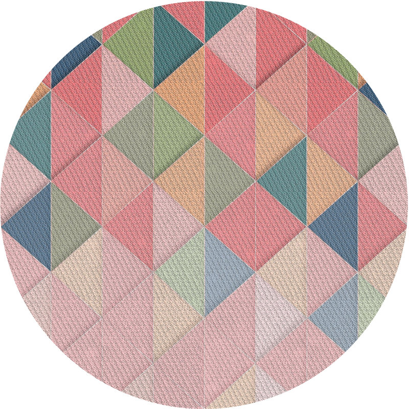 Geometric Indoor Rug, Round 6'