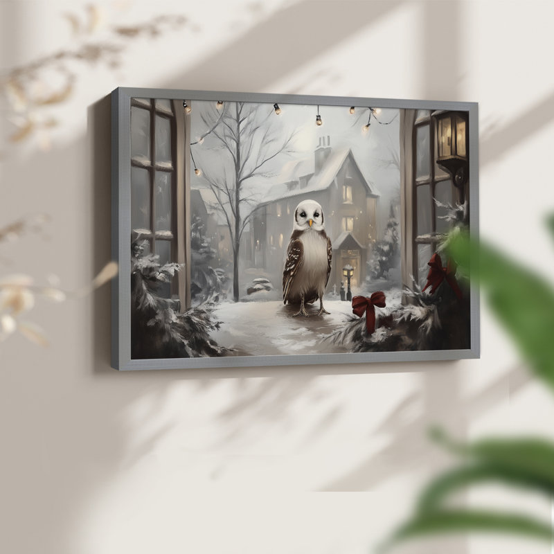 Art de Noël - CML XXII - Reproduction encadrée - Restickable, H 11 po x l 14 po, Gris
