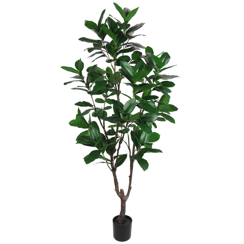 Artificial Magnolia Leaf Tree in Pot, 72" H x 40" W x 40" D