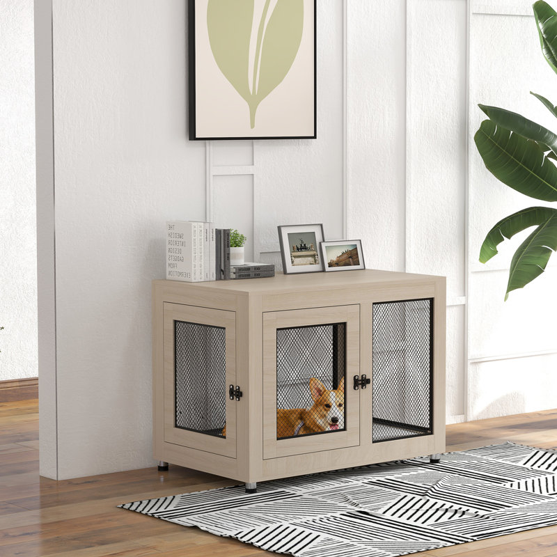 Furniture Style Crate with 2 Doors, Oak