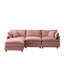 Canapés modulaires spacieux, chenille douce, forme en L rose confortable pour la maison