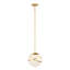 Luminaire suspendu sphère 1 lumière Porphyrion