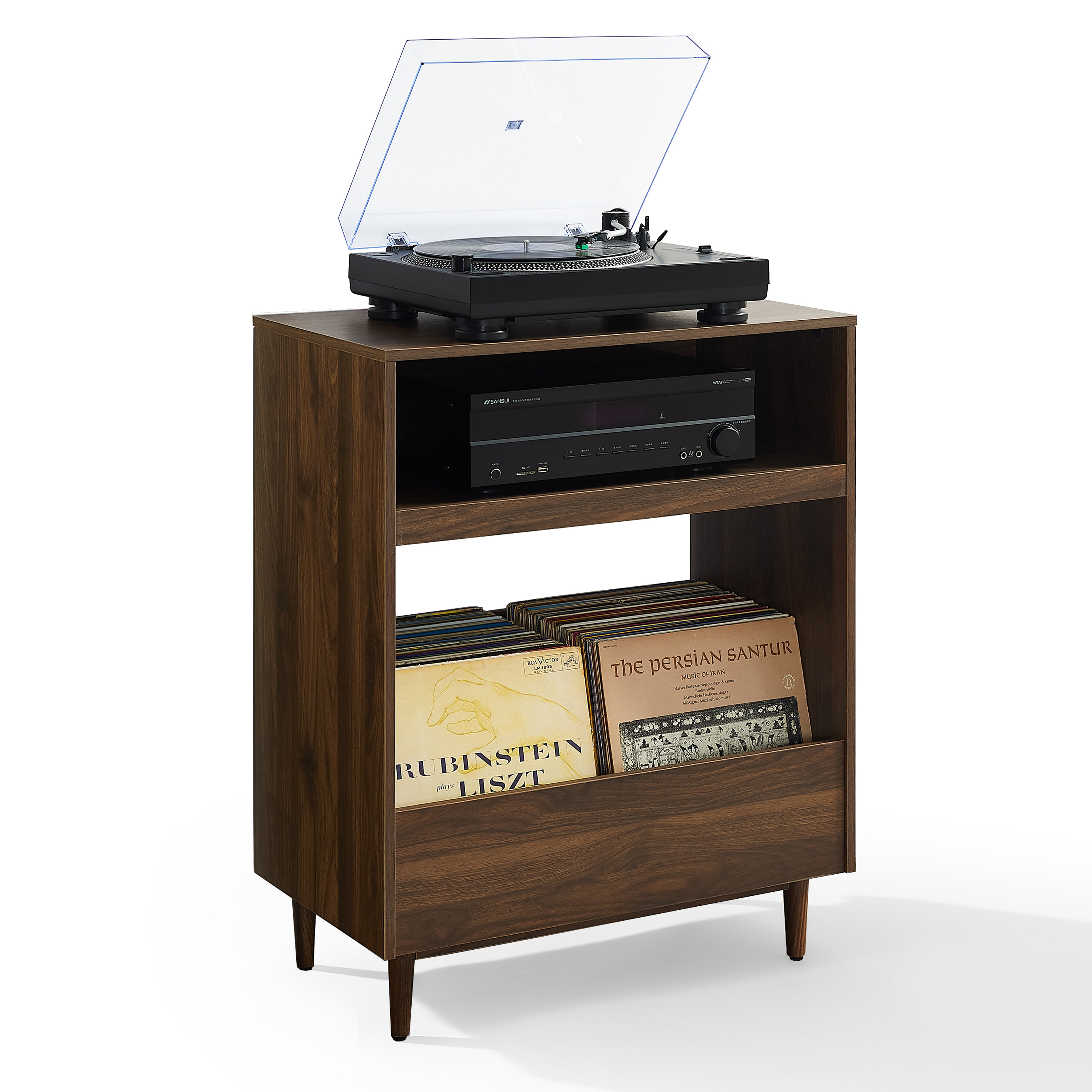 Crosley Arcata Record Player Stand | Stylish Vinyl Storage