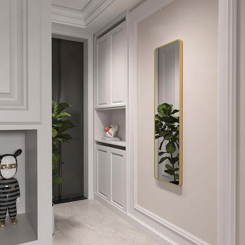 Rectangular Door Mirror, Golden
