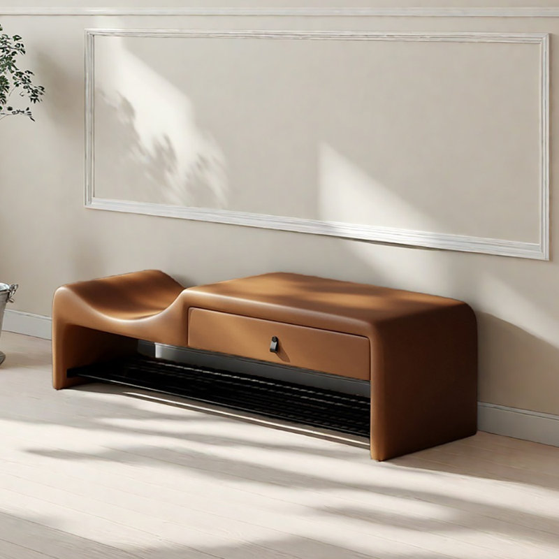 47.2in Shoe Storage Bench, Orange