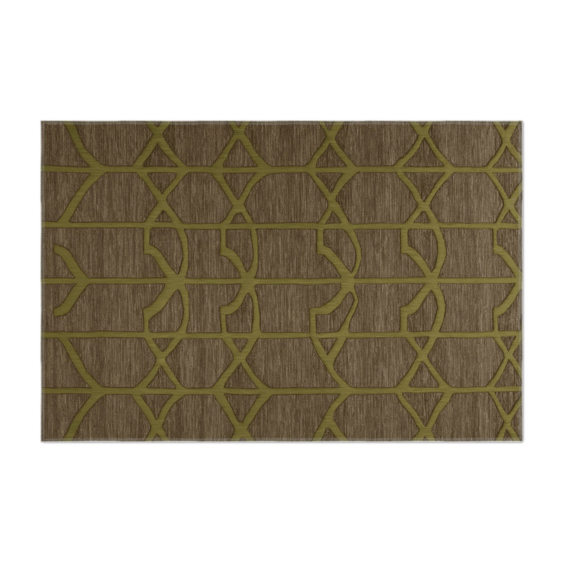 Tapis brun intérieur et extérieur Trellis, Rectangle 9 pi x 12 pi