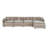 Modern Chenille Loveseat Sofa Couch With Ottoman-506217870-506217868