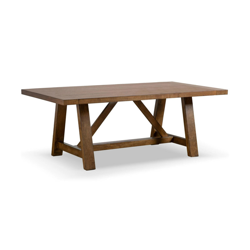 71" W Rustic Dining Table, Brown, 30" H x 71" L x 40" W