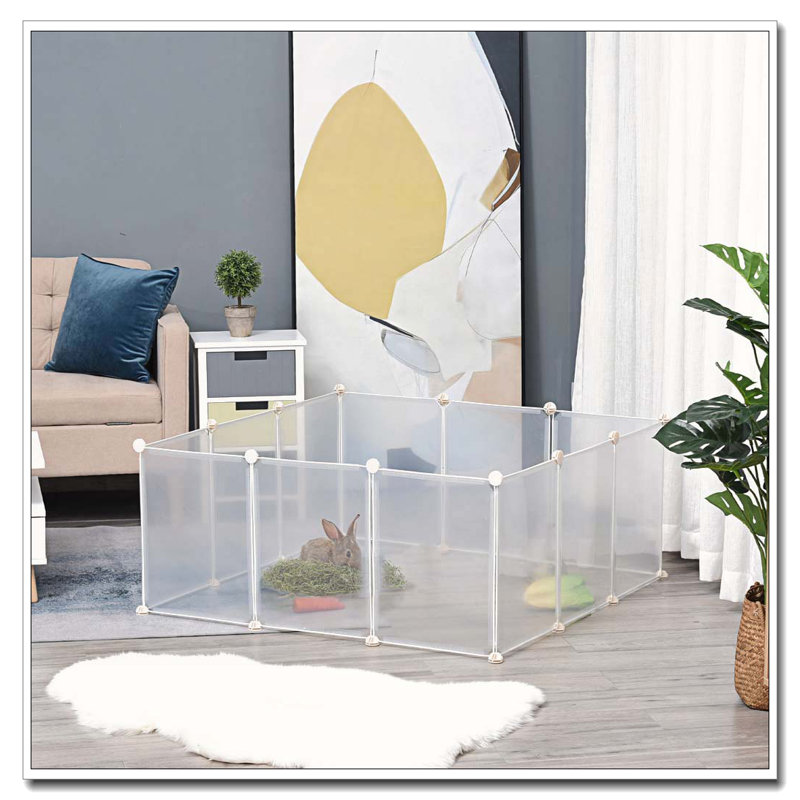 Enclos ouvert pour animaux de compagnie à 12 panneaux DIY
