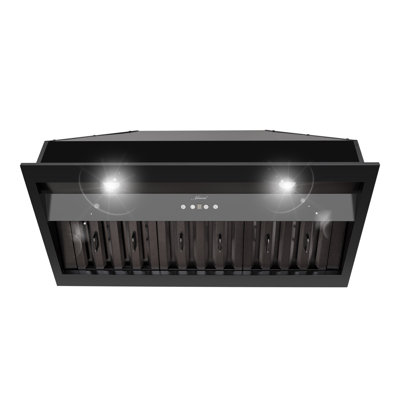 600 CFM 36 inch Range Hood Insert with Charcoal Filter and Light Included -  Akicon, E90-36-MB-Cool