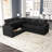 Aubade Storage L-Shaped Modular Sofa Set With Pull-Out Sofa Bed-2120586631