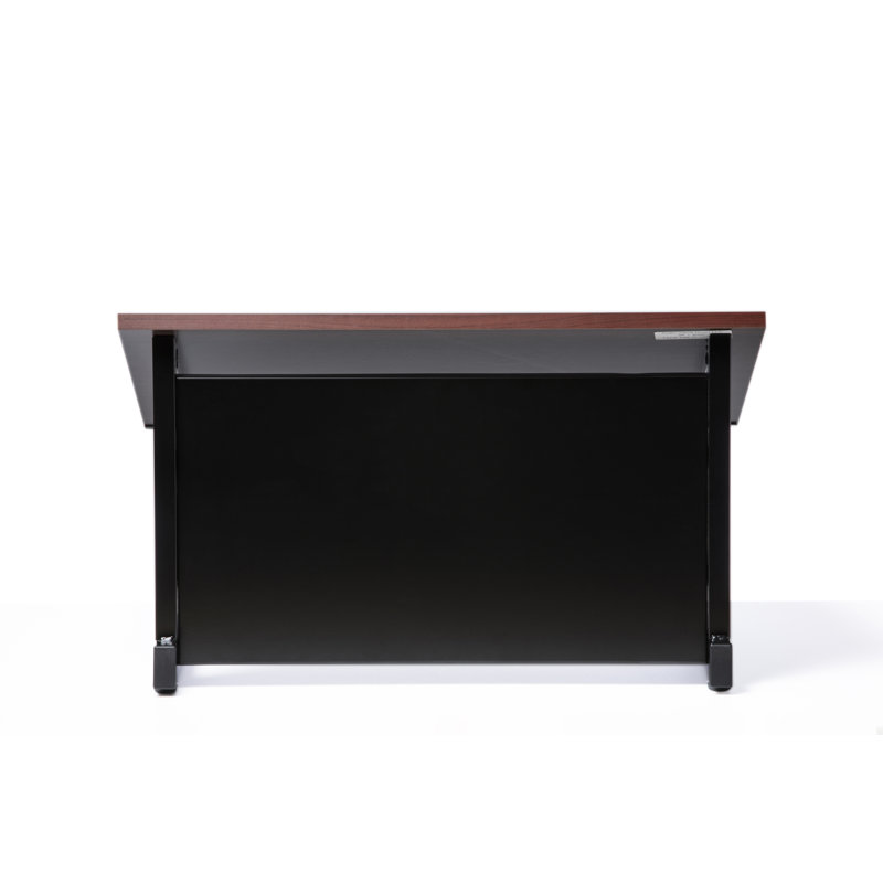 Lutrin de table audiovisuel direct, argent, Noir / Noyer