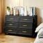 Commode 6 tiroirs à profil bas en acier pour chambre à coucher et petits espaces
