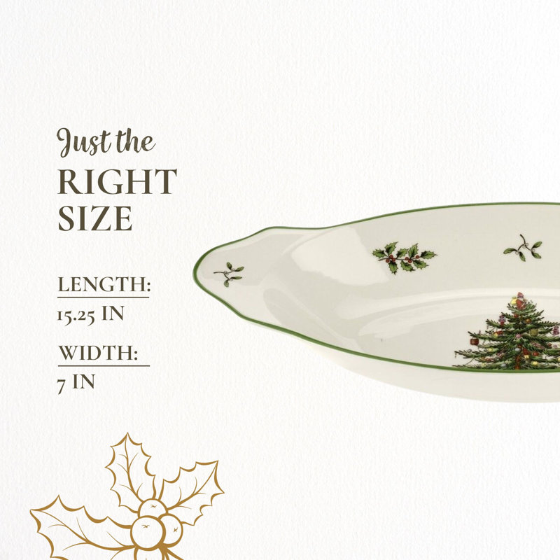 Spode Christmas Tree 2019 Handled Serving Platter