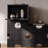 Black Combination Wood Single Cabinet with Drawer