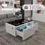 Smart Coffee Table with Refrigerated Drawers Wireless Charging and Built In Bluetooth Speakers-102884462