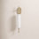 Single Light Steel Dimmable Armed Sconce