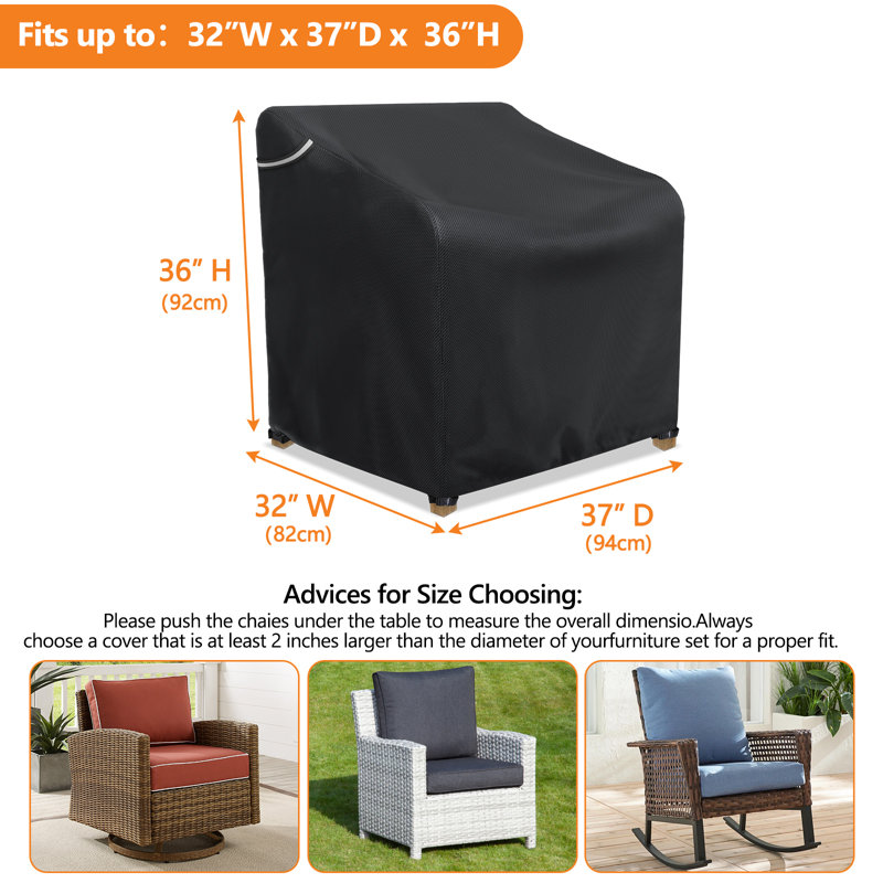 Housse imperméable pour chaise d'extérieur 1 pièce