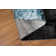 Fanton Abstract Machine Woven Grey/Black/Blue Area Rug