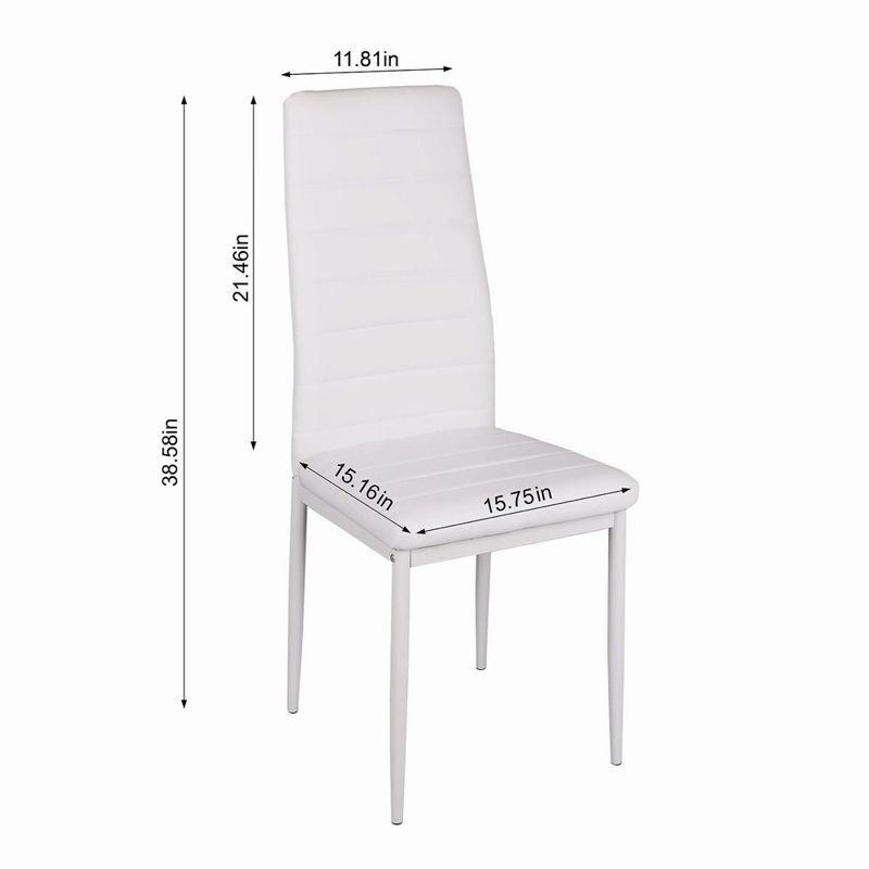 Rakestraw 4 - Person Dining Set, Sliver, White