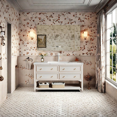 Armoire de salle de bain de style rétro français