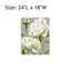 Cadre de support en bois massif de pivoines blanches 18 po x 24 po