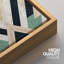 Vert, blanc et insigne de diamant noir - reproduction sur toile-71165177-71165178