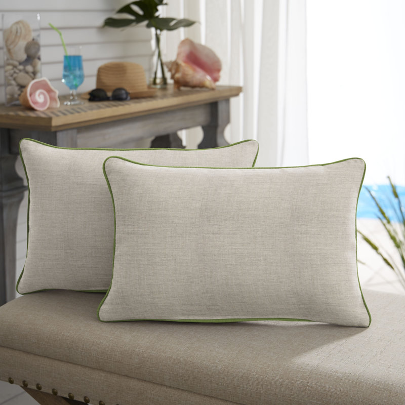 Coussin Sunbrella, Vert, 16 po x 26 po