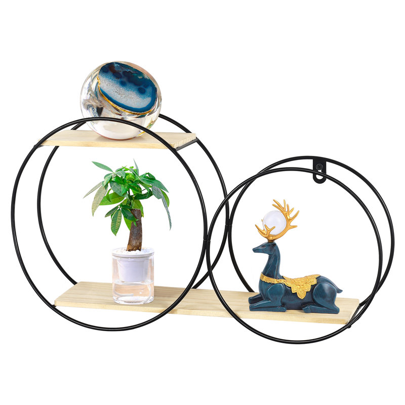 Tablette flottante circulaire avec bord vivant