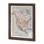 Vintage North American Wood Framed Map