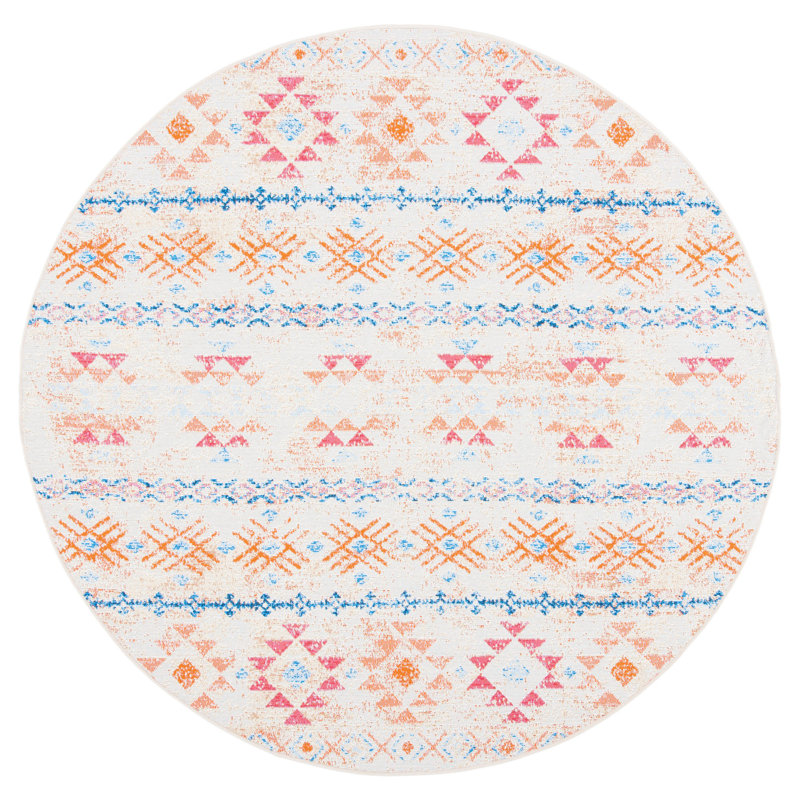 Tapis d'intérieur / extérieur performant Rogan, Rond 6 pi 7 po