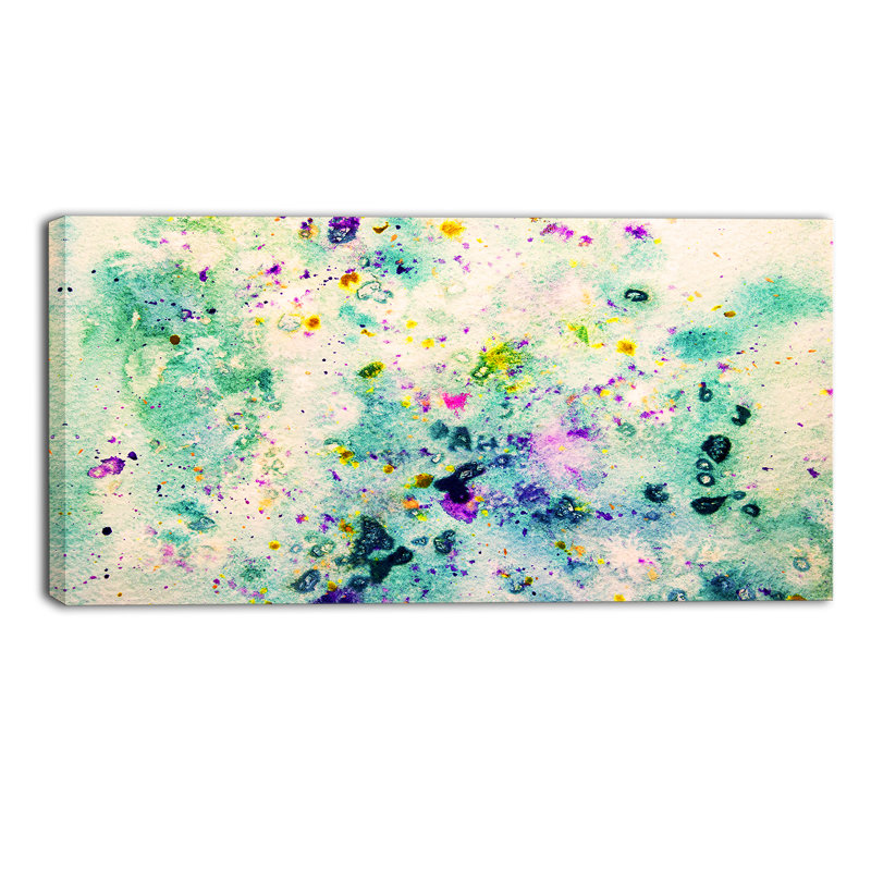 Impression abstraite sur toile de couleur abstraite, H 12 po x l 20 po