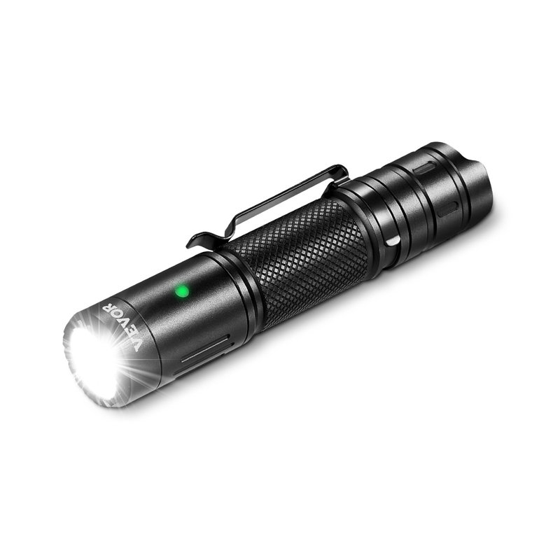 Lampe de poche rechargeable, lampe de poche à DEL haute luminosité avec 6 modes d'éclairage, lampe de poche imperméable IP66 pour la maison, la randonnée, le camping, les situations d'urgence, la légèreté et le portable