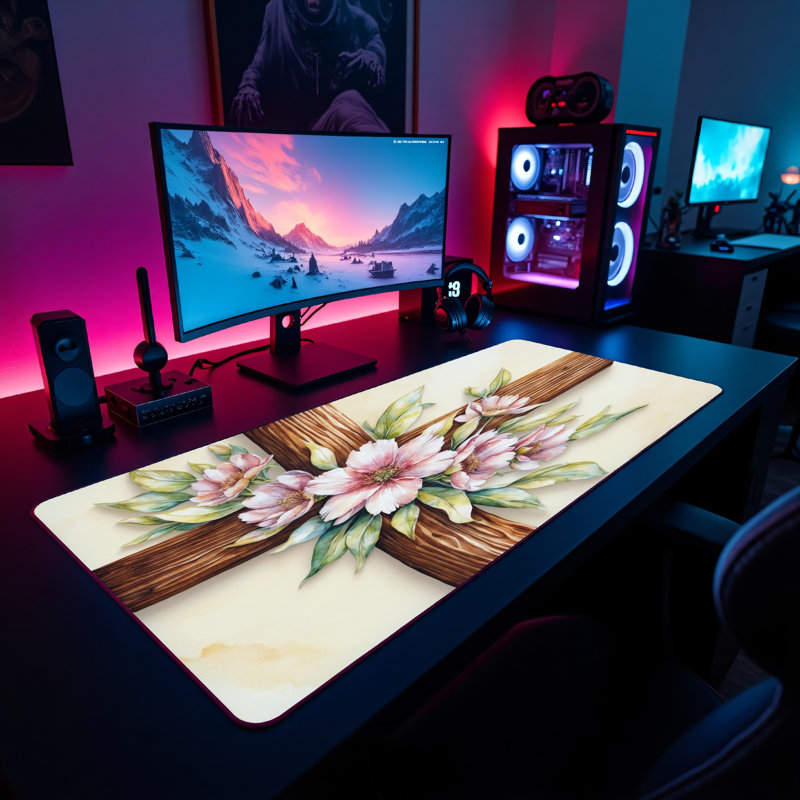 Polyester Desk Pad, 14.4x12.1