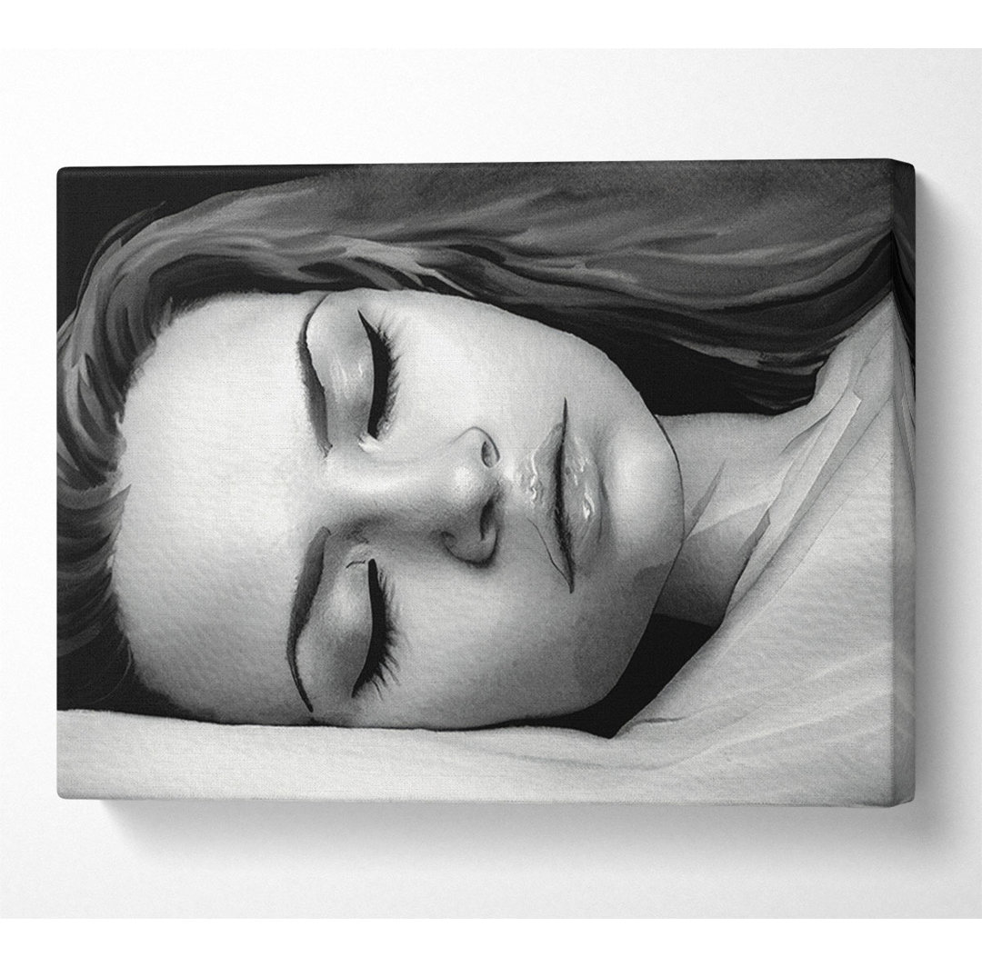 Sleepy Girl - Kunstdrucke auf Leinwand - Wrapped Canvas