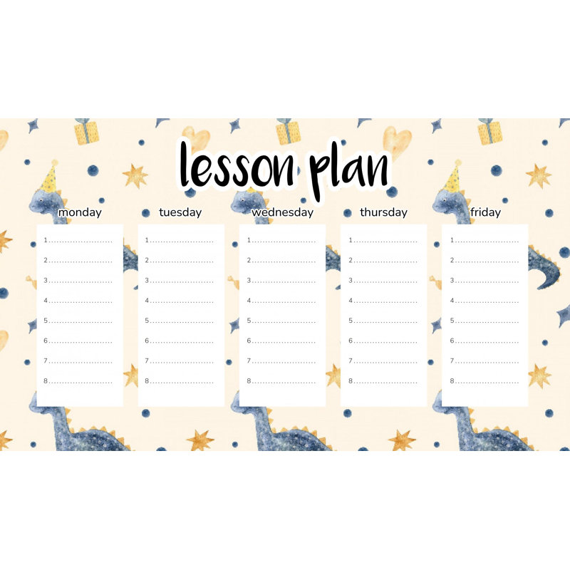 Magnetic Lesson Plan Birthday Dinosaurs