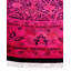Tapis noir / rose / rouge surdimensionné 7 pi 1 po x 7 pi 1 po Newy Overyed